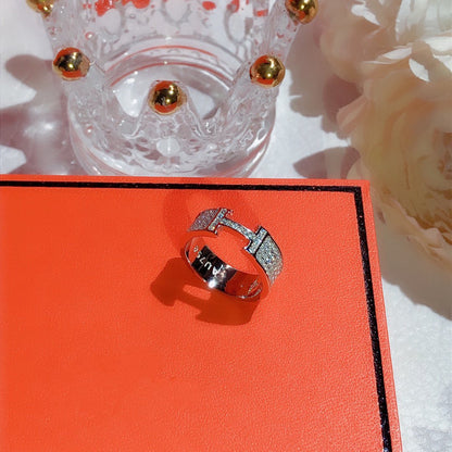 [Bling Jewelrys] H-RING MIT VOLLBESATZ-DIAMANTEN