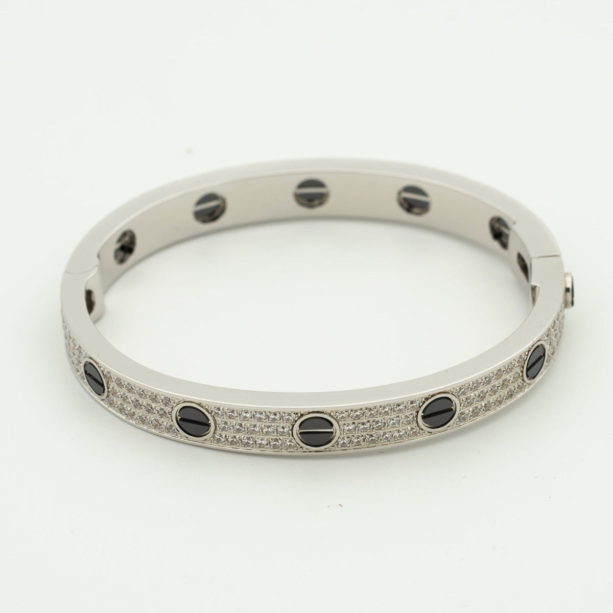 [Bling Jewelrys] LIEBESARMBAND 6,1 MM KERAMIK MIT DIAMANTBESATZ