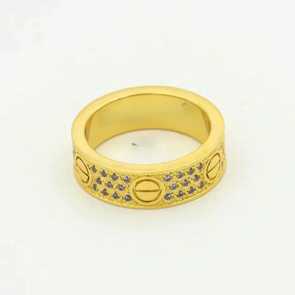 [Bling Jewelrys ]LOVE RING 5.5MM DIAMONDS PAVED