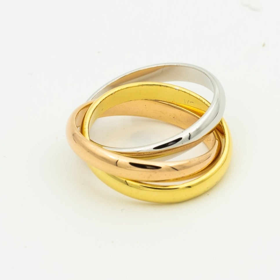 [Bling Jewelrys ]TRINITY RING GOLD PINK GOLD SILVER