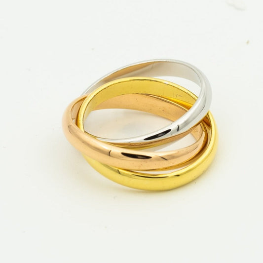 [Bling Jewelrys ]TRINITY RING GOLD PINK GOLD SILVER