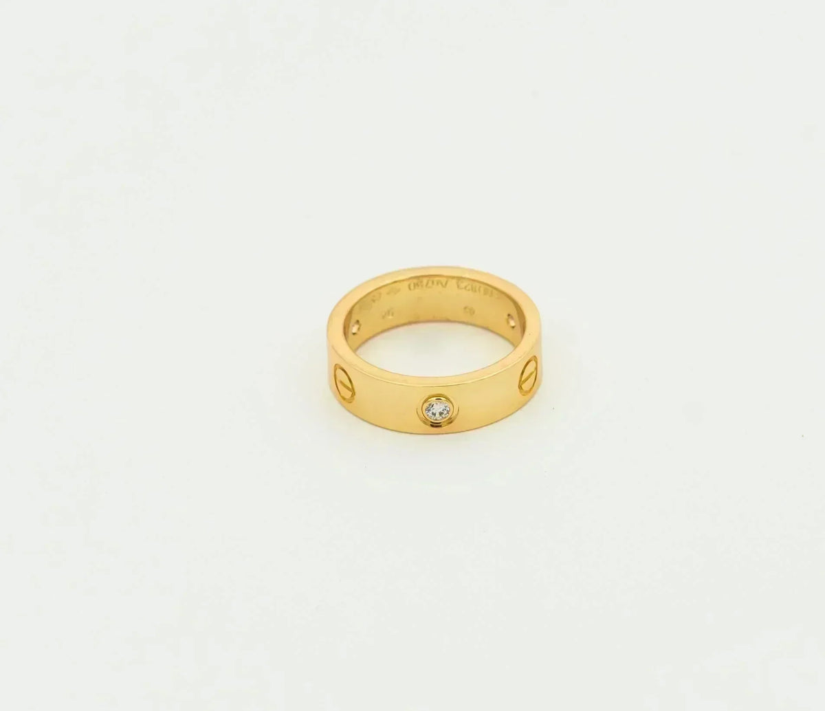[Bling Jewelry] ラブリング 5.5mm ダイヤモンド3石 ゴールド