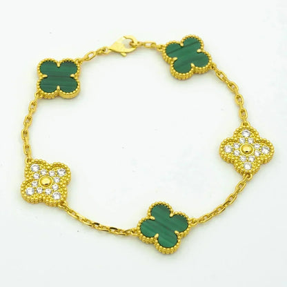 {
  "Bling Jewelrys ": "Bling Jewelrys ",
  "CLOVER  5 MOTIF MALACHITE BRACELET COLLECTION": "KLEEBLATT 5-MOTIV MALACHIT-ARMBAND KOLLEKTION"
}