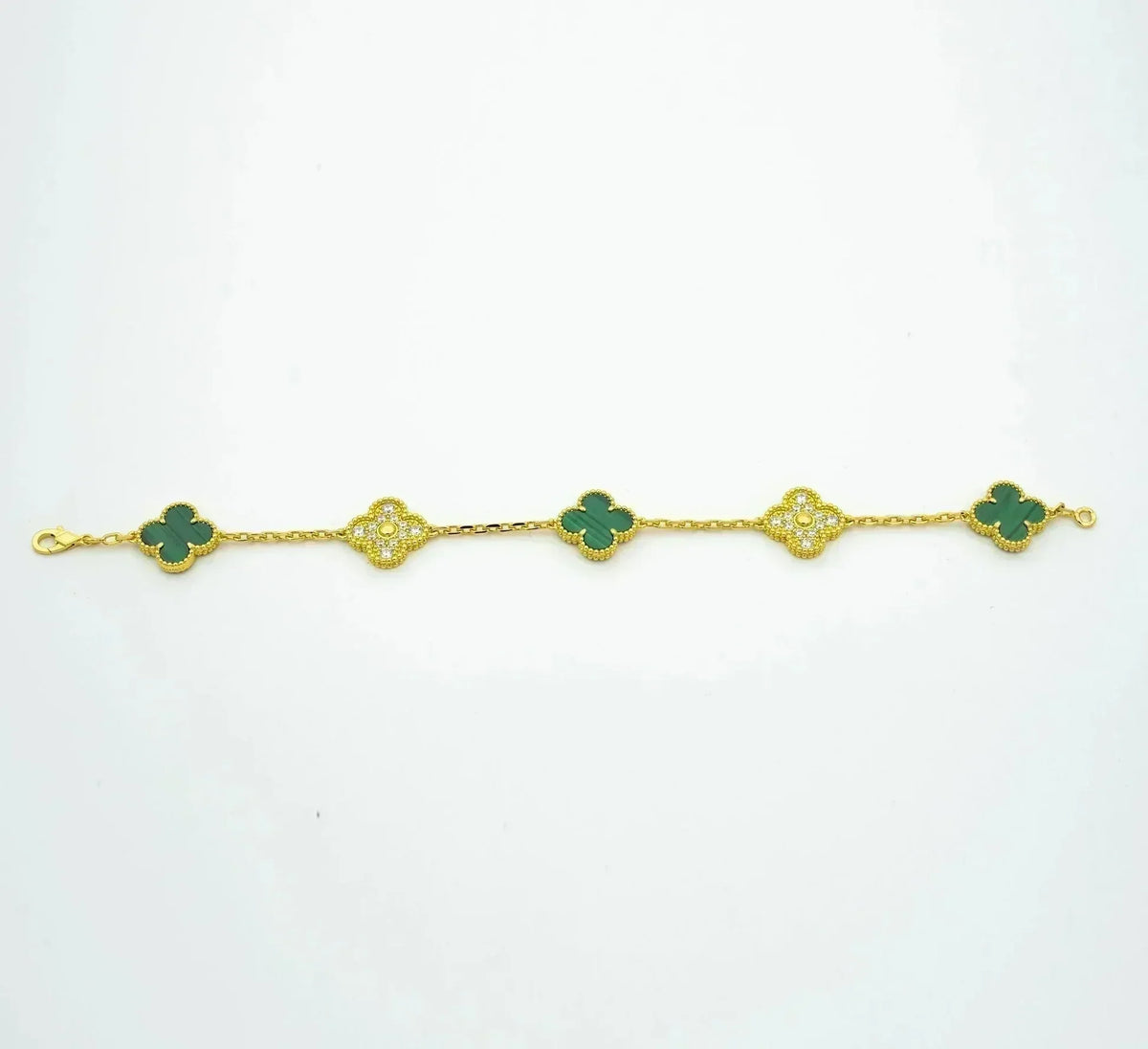 {
  "Bling Jewelrys ": "Bling Jewelrys ",
  "CLOVER  5 MOTIF MALACHITE BRACELET COLLECTION": "KLEEBLATT 5-MOTIV MALACHIT-ARMBAND KOLLEKTION"
}