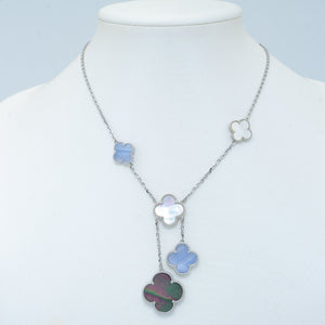 {
  "Bling Jewelrys": "Bling Jewelrys",
  "CLOVER MOP CHALCEDONY NECKLACE SILVER 6 MOTIF": "KLEEBLATT MUTTERPERL CHALCEDON HALSKETTE SILBER 6 MOTIVE"
}