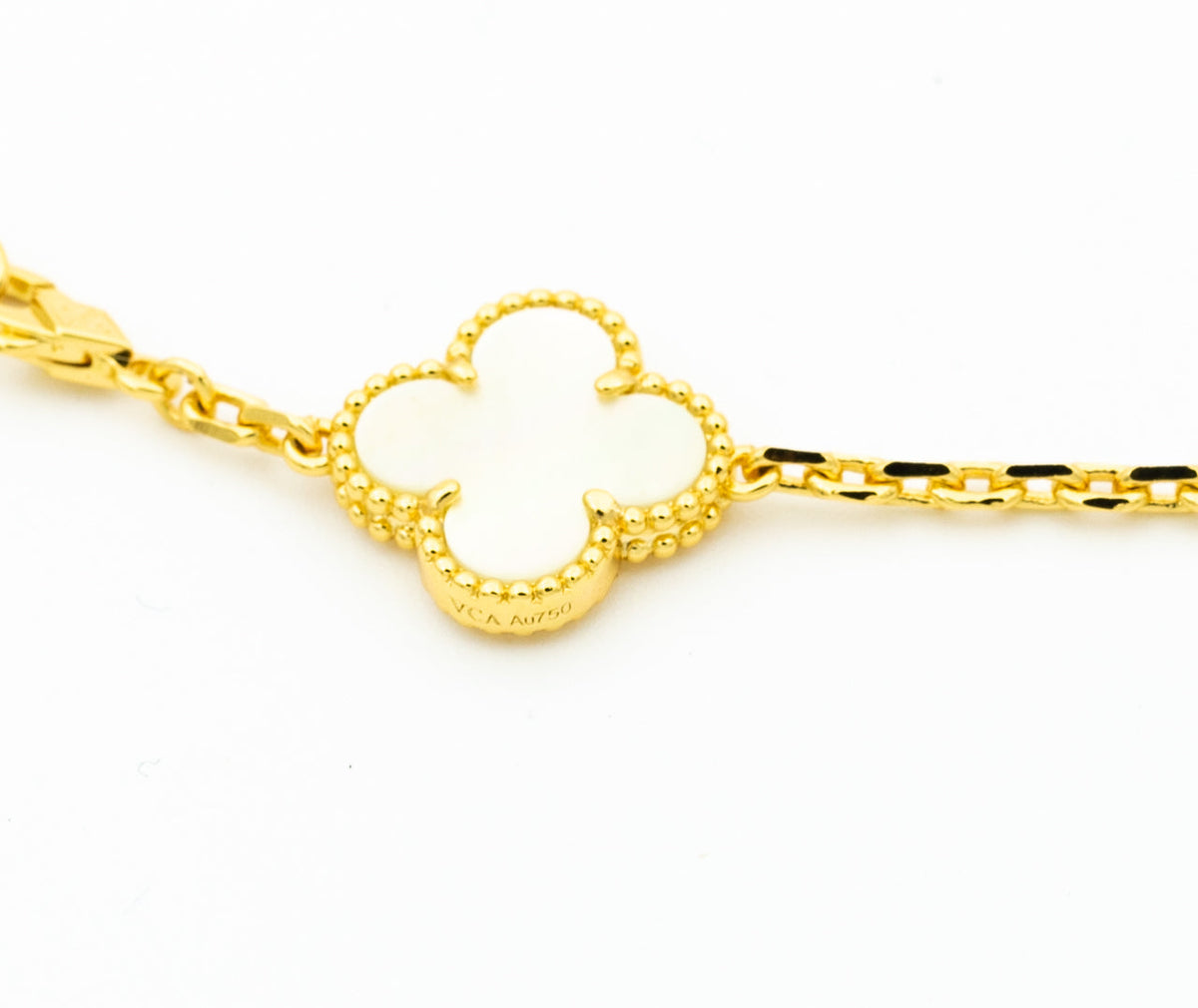 [Bling Jewelrys ]CLOVER BRACELET 5 MOTIFS ONYX MOP