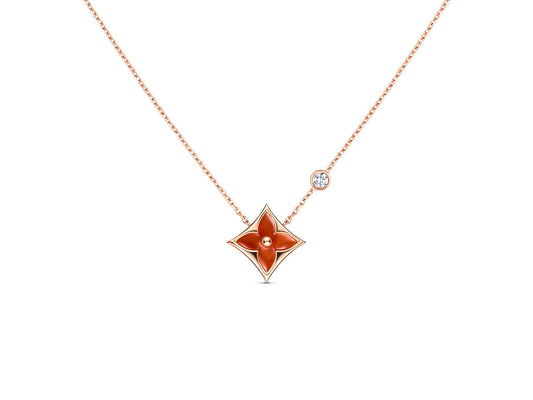 [Bling Jewelry] STERN-HALSKETTE ROSÉGOLD 1 DIAMANT