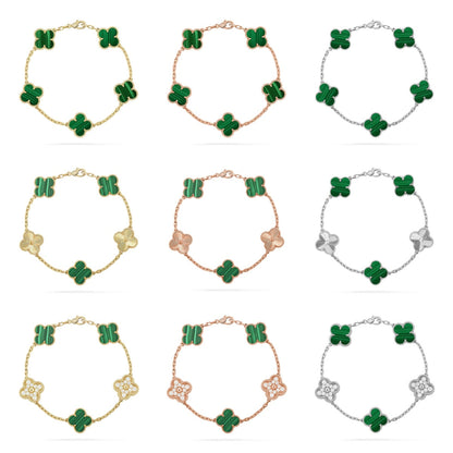 {
  "Bling Jewelrys ": "Bling Jewelrys ",
  "CLOVER  5 MOTIF MALACHITE BRACELET COLLECTION": "KLEEBLATT 5-MOTIV MALACHIT-ARMBAND KOLLEKTION"
}