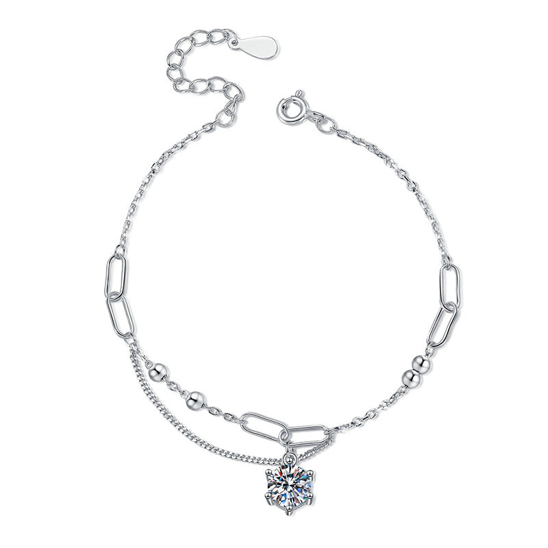 [Bling Jewelrys]CLASSIC SOLITAIRE MOISSANITE BRACELET