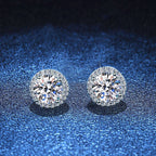 [Bling Jewelrys]CLASSIC 4-PRONG ROUND MOISSANITE STUD EARRINGS