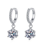 [Bling Jewelrys]CLASSIC 6-PRONG MOISSANITE DROP EARRINGS