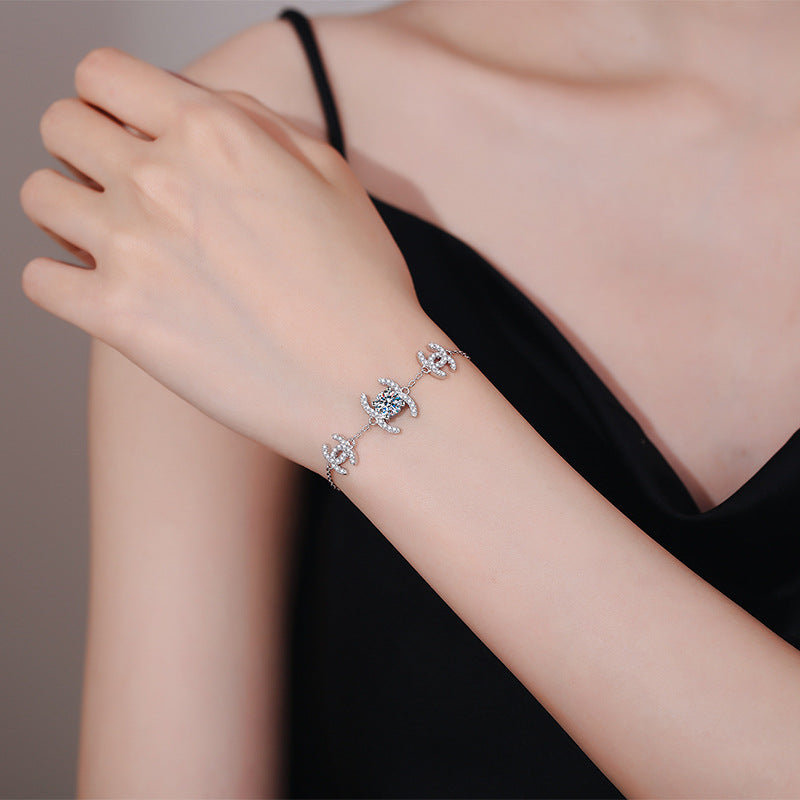 [Bling Jewelrys]CLASSIC INTERLOCKING MOISSANITE BRACELET