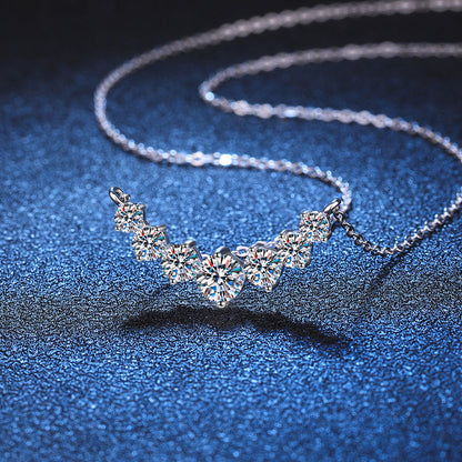 [Bling Jewelrys]MINIMALIST CURVED SMILE MOISSANITE NECKLACE