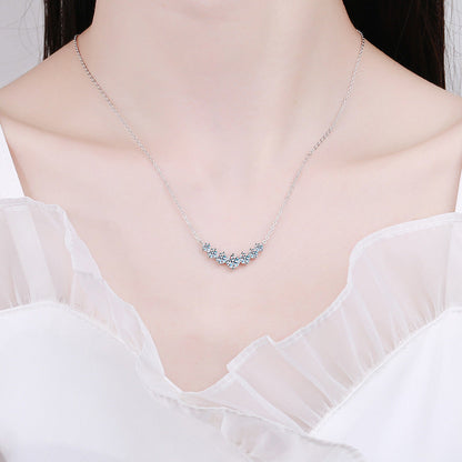 [Bling Jewelrys]MINIMALIST CURVED SMILE MOISSANITE NECKLACE