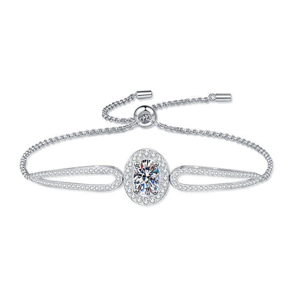 [Bling Jewelrys]"PIGEON'S EGG" TEARDROP MOISSANITE BRACELET