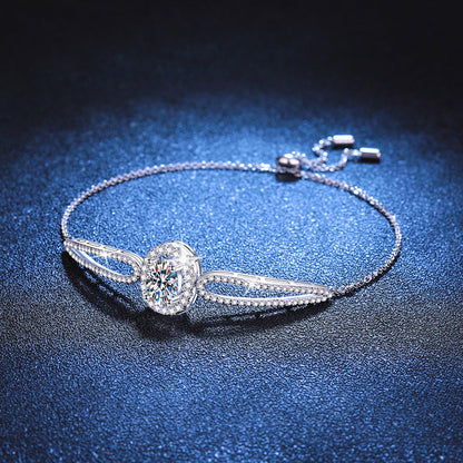 [Bling Jewelrys]"PIGEON'S EGG" TEARDROP MOISSANITE BRACELET