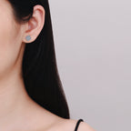 [Bling Jewelrys]ELEGANT FOUR-LEAF CLOVER MOISSANITE STUD EARRINGS