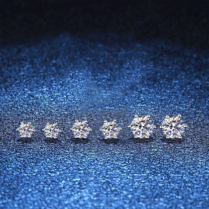 [Bling Jewelrys]SIX-PRONG MOISSANITE EARRINGS