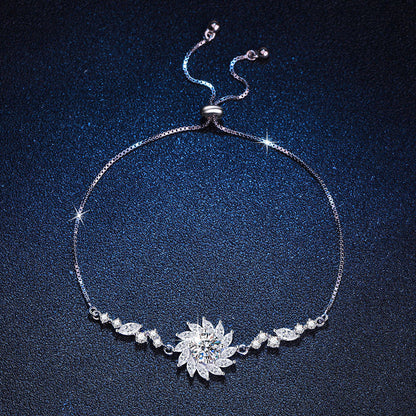 [Bling Jewelrys]RADIANT SUNFLOWER MOISSANITE BRACELET