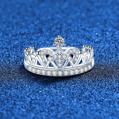 [Bling Jewelrys]DREAMY CROWN MOISSANITE RING - 1.2CT ELEGANT PRINCESS STYLE