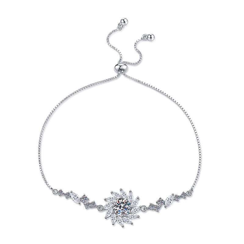 [Bling Jewelrys]RADIANT SUNFLOWER MOISSANITE BRACELET