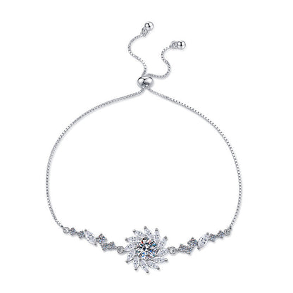 [Bling Jewelrys]RADIANT SUNFLOWER MOISSANITE BRACELET