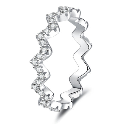 [Bling Jewelrys]CHIC WAVY MOISSANITE ETERNITY RING