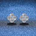 [Bling Jewelrys]ELEGANT FOUR-LEAF CLOVER MOISSANITE STUD EARRINGS