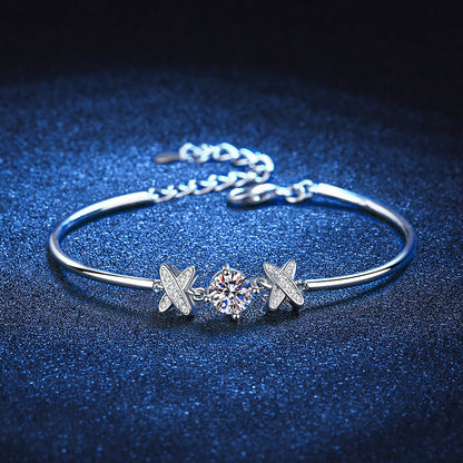 [Bling Jewelrys]ELEGANT BOW-KNOT MOISSANITE BRACELET