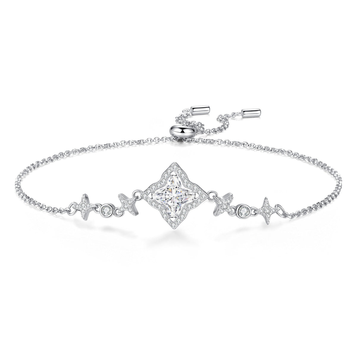 [Bling Jewelrys]MARQUISE-CLOVER MOISSANITE BRACELET