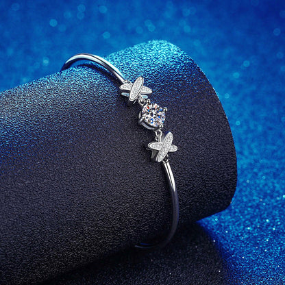 [Bling Jewelrys]ELEGANT BOW-KNOT MOISSANITE BRACELET