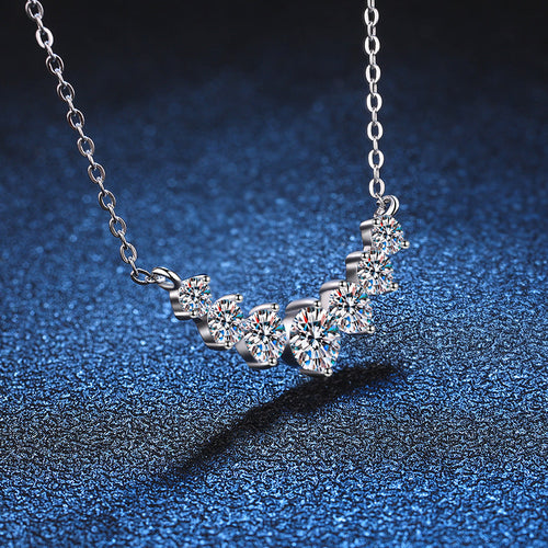 [Bling Jewelrys]MINIMALIST CURVED SMILE MOISSANITE NECKLACE