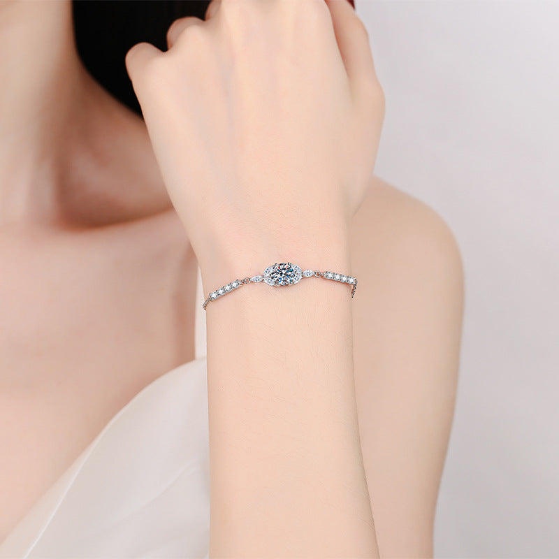 [Bling Jewelrys]BLOOMING STAR-FLOWER MOISSANITE BRACELET