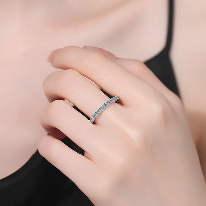 [Bling Jewelrys]DAINTY 0.87CT FULL ETERNITY MOISSANITE RING
