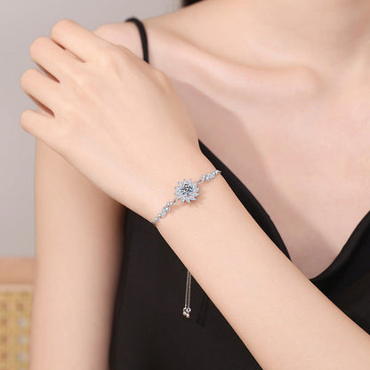 [Bling Jewelrys]RADIANT SUNFLOWER MOISSANITE BRACELET