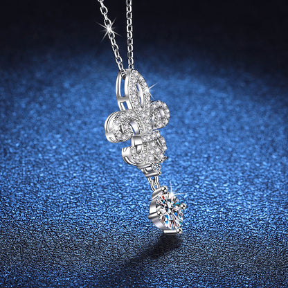 [Bling Jewelrys]ROYAL FLEUR-DE-LIS MOISSANITE PENDANT NECKLACE