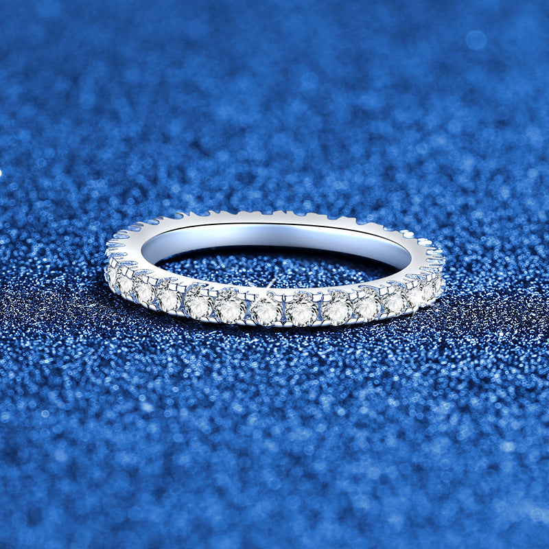 [Bling Jewelrys]DAINTY 0.87CT FULL ETERNITY MOISSANITE RING