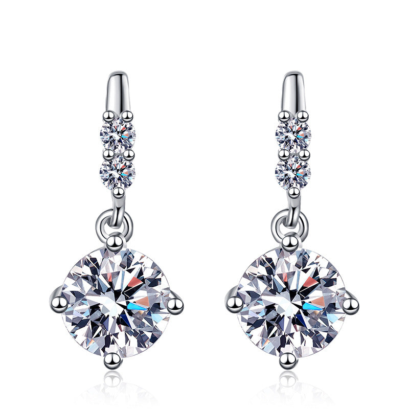 [Bling Jewelrys]DYNAMIC TASSEL MOISSANITE DROP EARRINGS