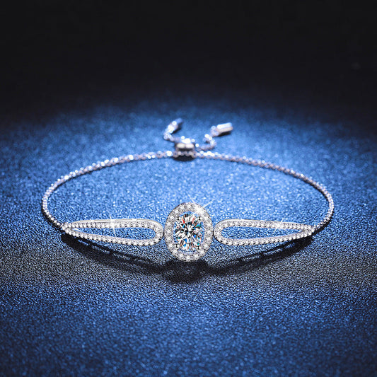 [Bling Jewelrys]"PIGEON'S EGG" TEARDROP MOISSANITE BRACELET