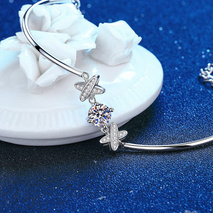 [Bling Jewelrys]ELEGANT BOW-KNOT MOISSANITE BRACELET