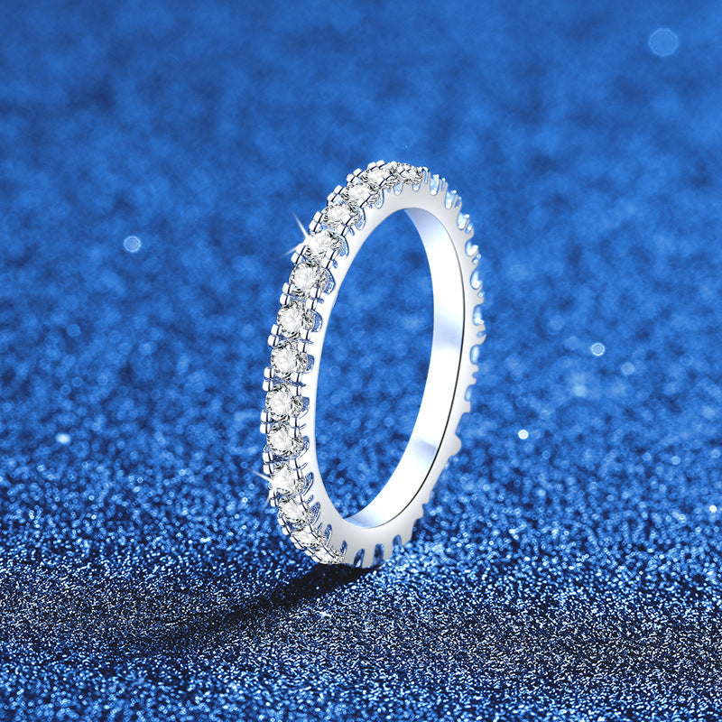 [Bling Jewelrys]DAINTY 0.87CT FULL ETERNITY MOISSANITE RING