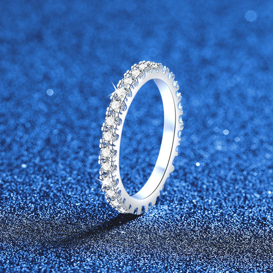 [Bling Jewelrys]DAINTY 0.87CT FULL ETERNITY MOISSANITE RING