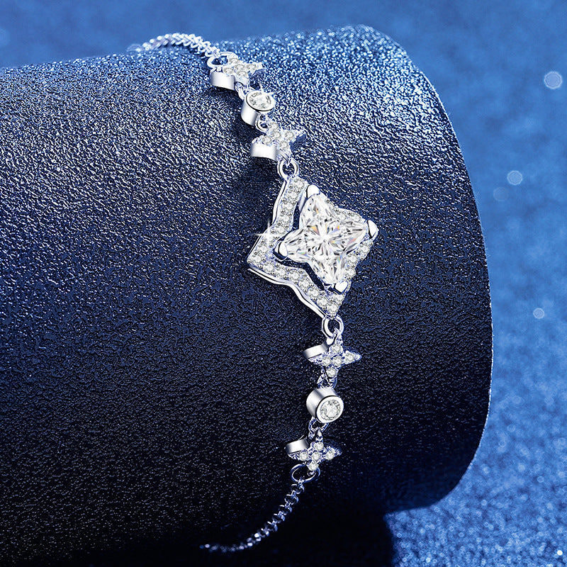[Bling Jewelrys]MARQUISE-CLOVER MOISSANITE BRACELET
