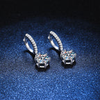 [Bling Jewelrys]CLASSIC 6-PRONG MOISSANITE DROP EARRINGS