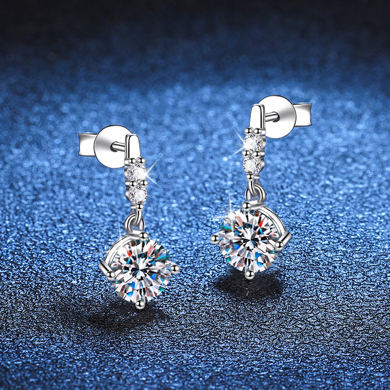 [Bling Jewelrys]DYNAMIC TASSEL MOISSANITE DROP EARRINGS