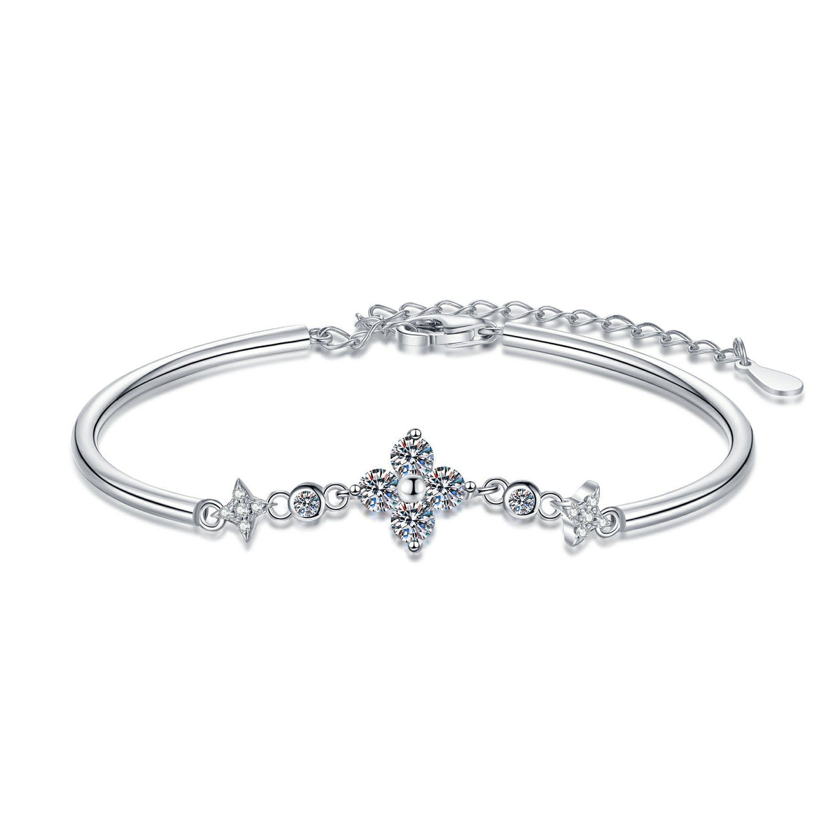 [Bling Jewelry] KLEEBATT- & ZWILLINGSSTERN-MOISSANIT-ARMBAND