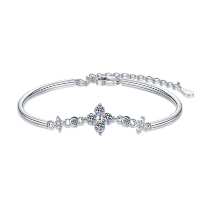 [Bling Jewelry] KLEEBATT- & ZWILLINGSSTERN-MOISSANIT-ARMBAND
