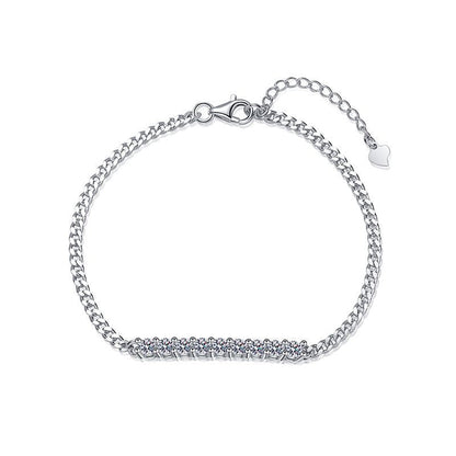 [Bling Jewelrys]SMILING CURVE MOISSANITE BRACELET