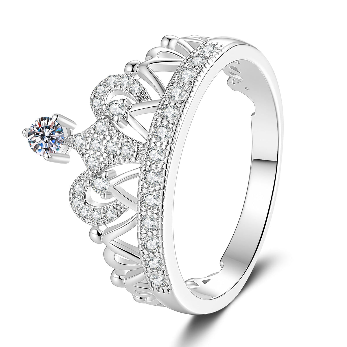 [Bling Jewelrys]DREAMY CROWN MOISSANITE RING - 1.2CT ELEGANT PRINCESS STYLE