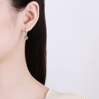 [Bling Jewelrys]CLASSIC 6-PRONG MOISSANITE DROP EARRINGS